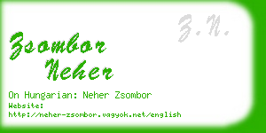 zsombor neher business card